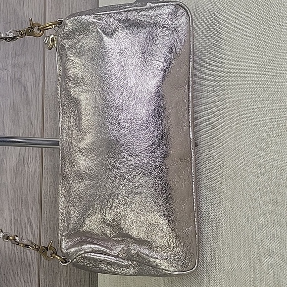 Elliott Lucca 3 way Demi Metallic Woven Leather Crossbody Shoulder Bag - Picture 6 of 15